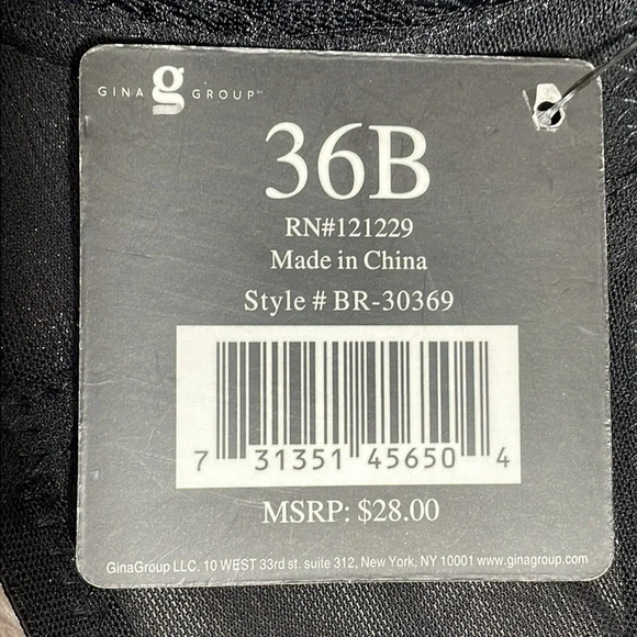 NWT Body Frosting Black Lace Push Up Bra 36B - Picture 7 of 16